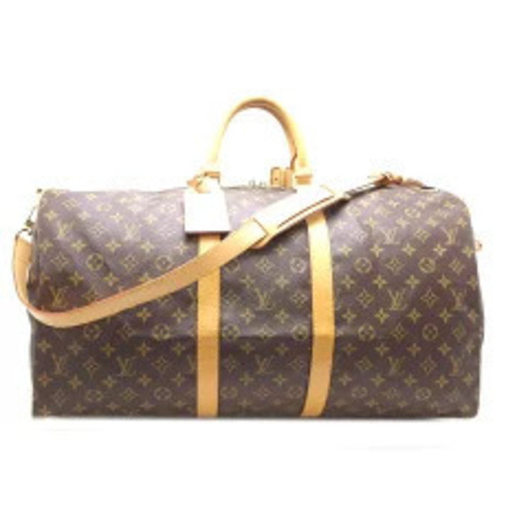 LOUIS VUITON Vuitton Monogram Keepall Bandouliere Boston Bag Brown